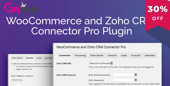 WooCommerce and Zoho CRM Connector Pro